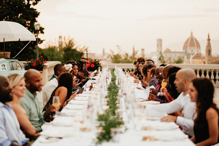 Wedding Guests Enjoying Good Food