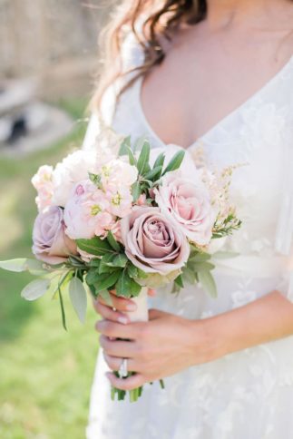 Soft Pastel Peonies and Roses for Italian Garden Wedding